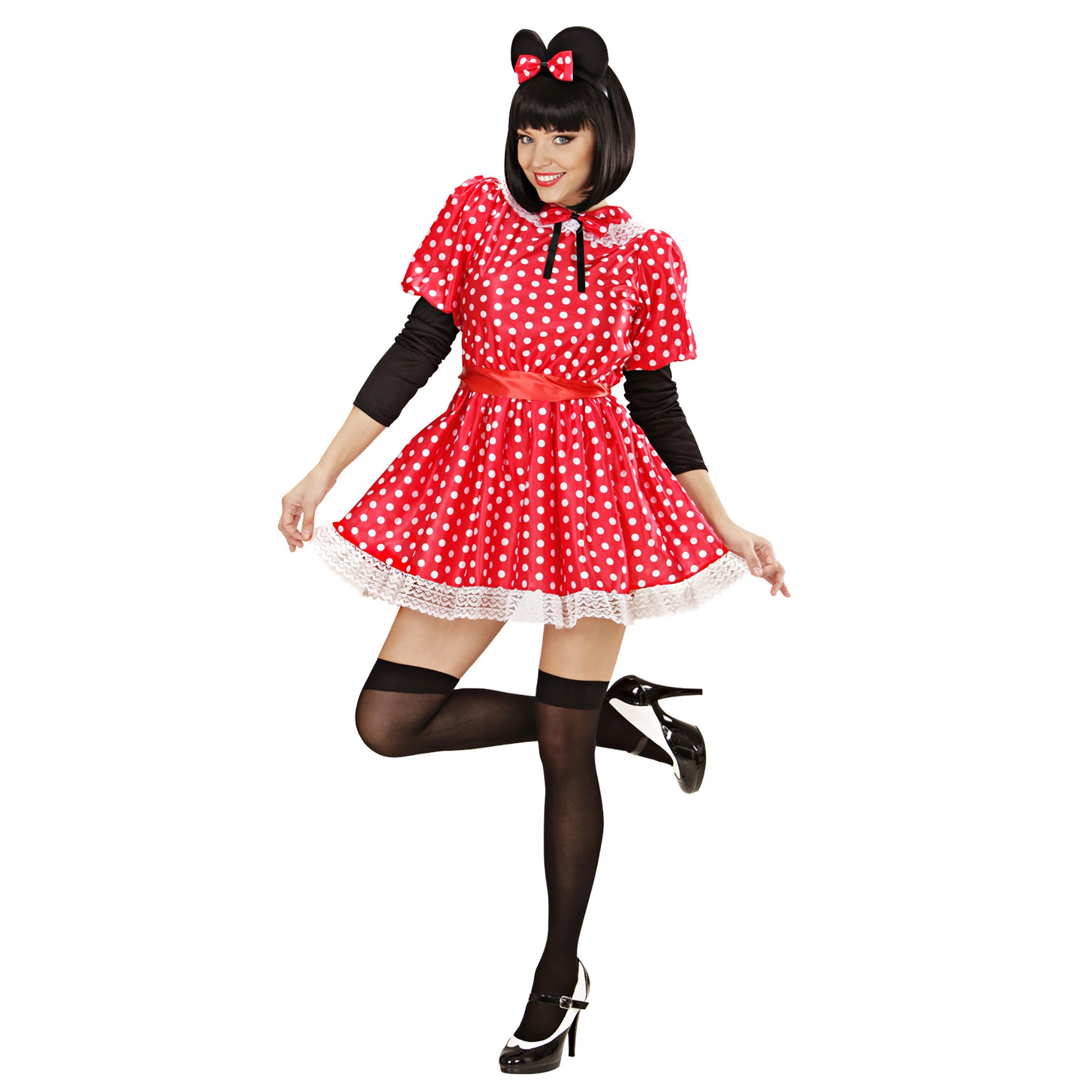 "KLEINE MAUS" (Kleid, Gürtel, Ohren) – Vorderansicht