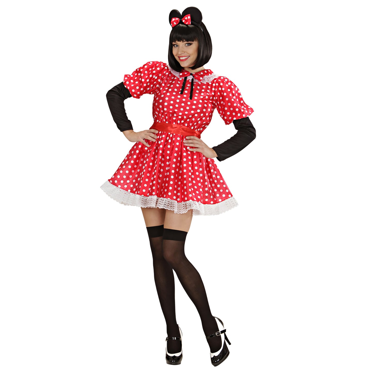"KLEINE MAUS" (Kleid, Gürtel, Ohren) – Detailansicht