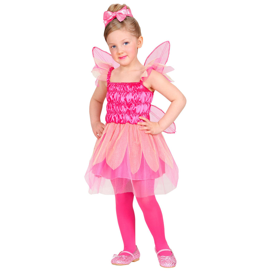 "KLEINE ROSA FEE" (Kleid, Flügel) – Vorderansicht