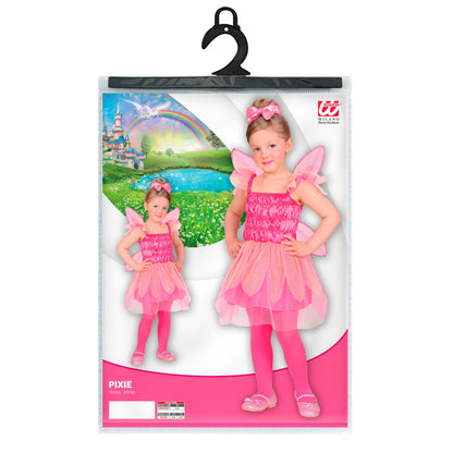 "KLEINE ROSA FEE" (Kleid, Flügel) – Detailansicht