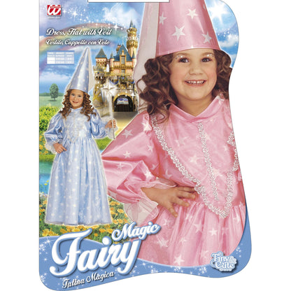 "KLEINE ZAUBER FEE" sort. rosa und hellblau (Kleid, Hut mit Schleier) – Ansicht 4