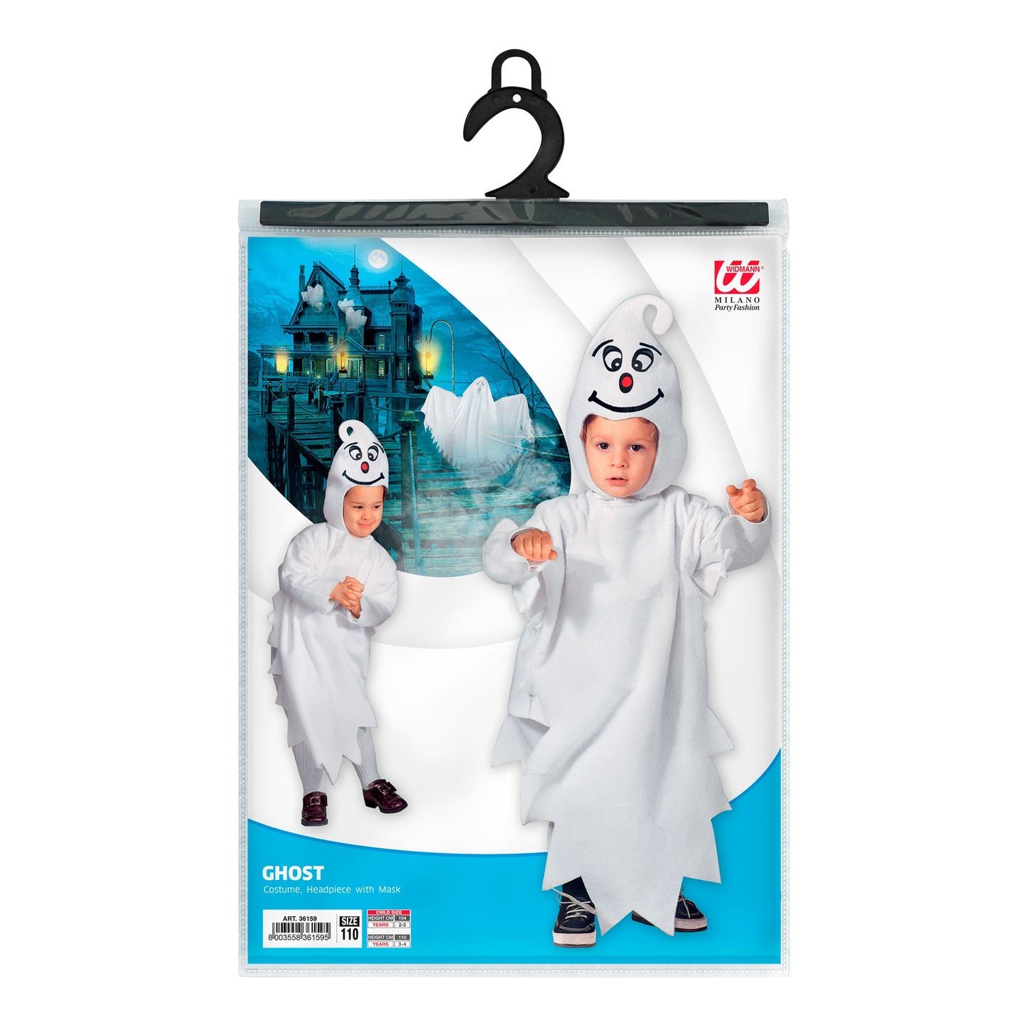 "KLEINES GESPENST" (Overall, Kopfbedeckung mit Maske) – Ansicht 4