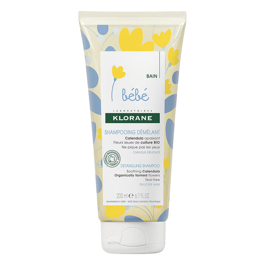 Klorane Baby veganes Haarshampoo für glattes Haar 200 ml