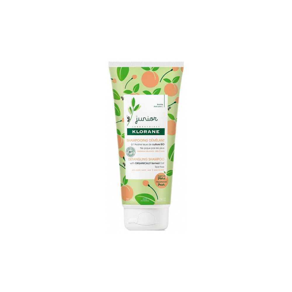 Klorane Klorane, Junior, Pfirsich, Haarshampoo, Entwirren, 200 ml Regular