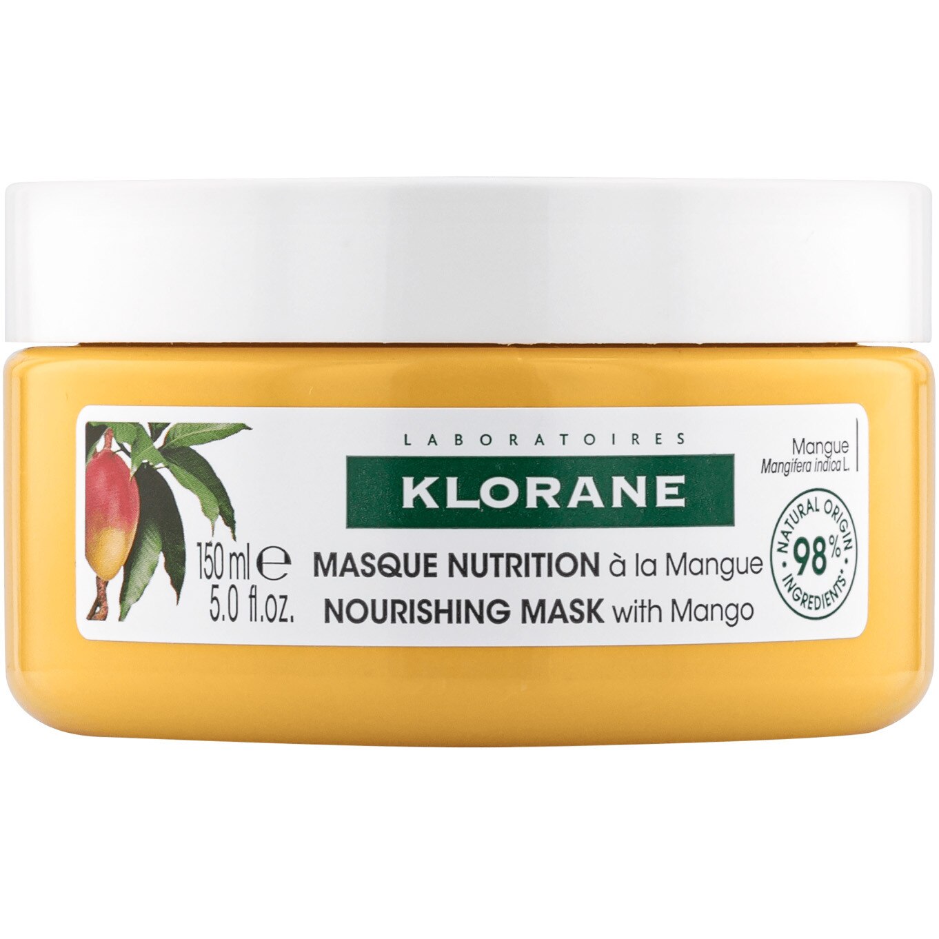 Klorane Klorane, Mango Butter Nutrition, Haarbehandlungs-Crememaske, Zur Nahrung, 150 ml Regular