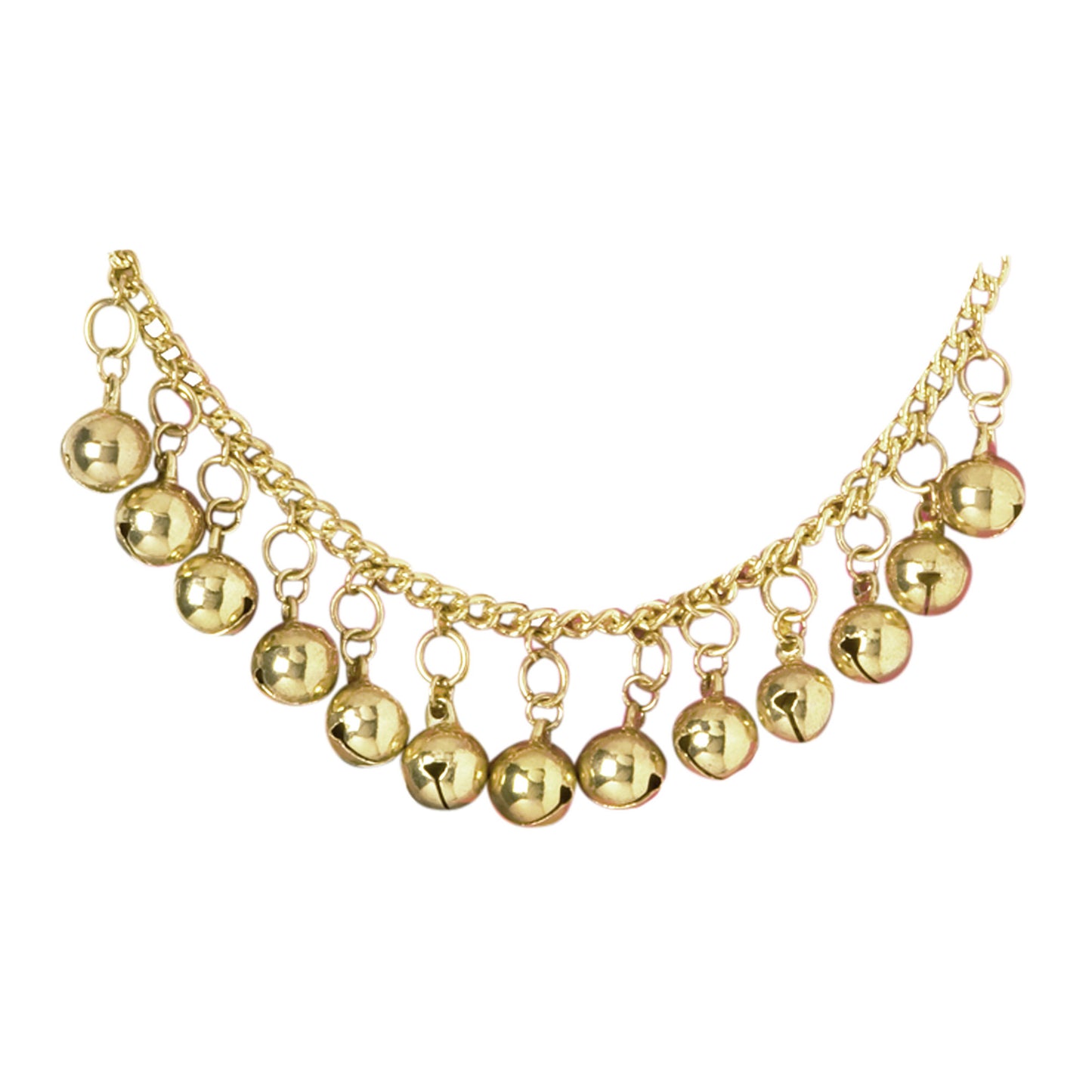 "KNÖCHELBAND MIT GOLDENEN GLÖCKCHEN" – Vorderansicht