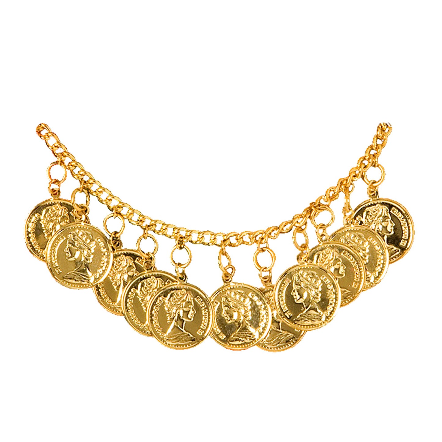 "KNÖCHELBAND MIT GOLDENEN MÜNZEN" – Vorderansicht