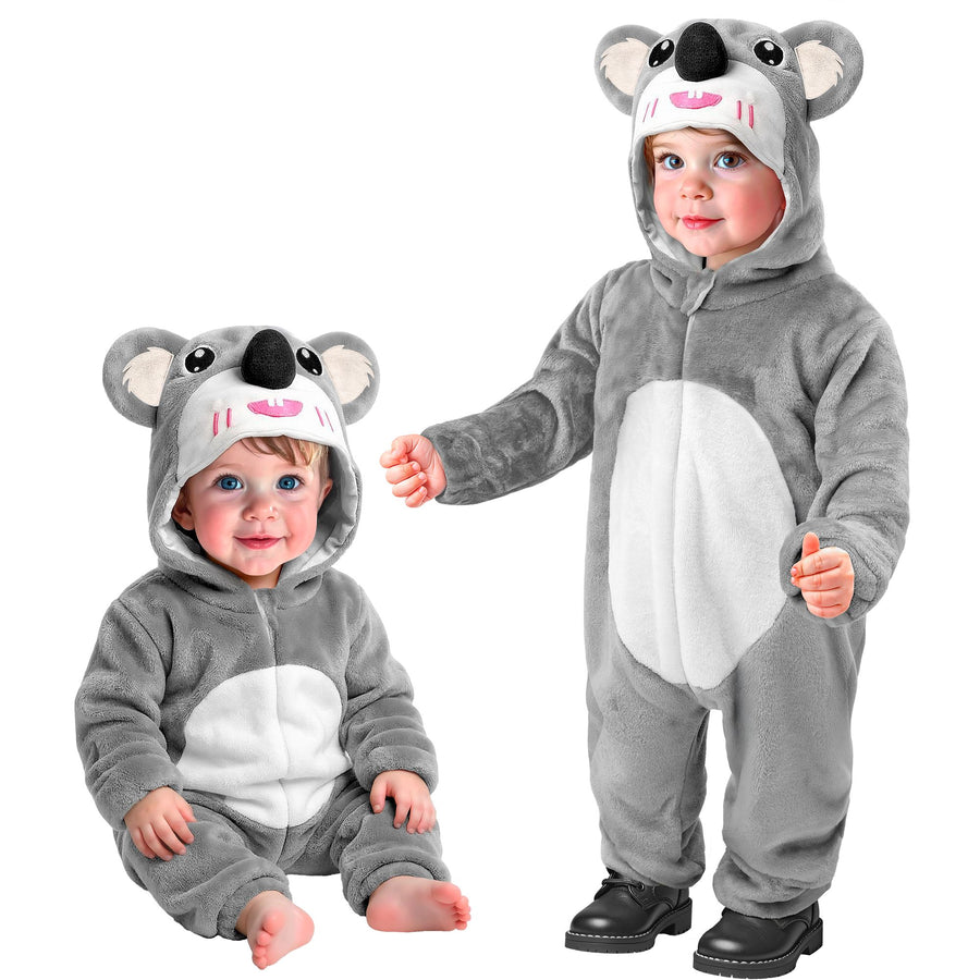 "KOALA BÄR SAMT PLÜSCHKOSTÜM" (Overall mit Kapuze) – Vorderansicht