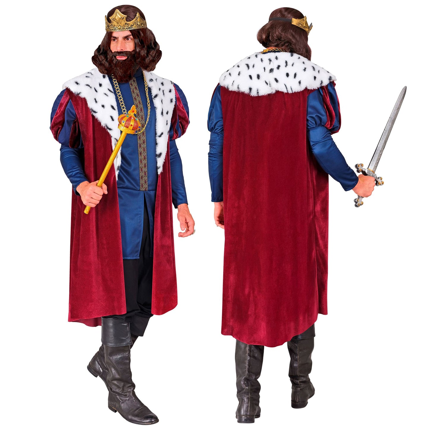 "KÖNIG" (Jacke, ärmelloser Mantel, Kette, Krone) – Ansicht 4