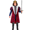 "KÖNIG" (Jacke, ärmelloser Mantel, Kette, Krone) – Vorderansicht