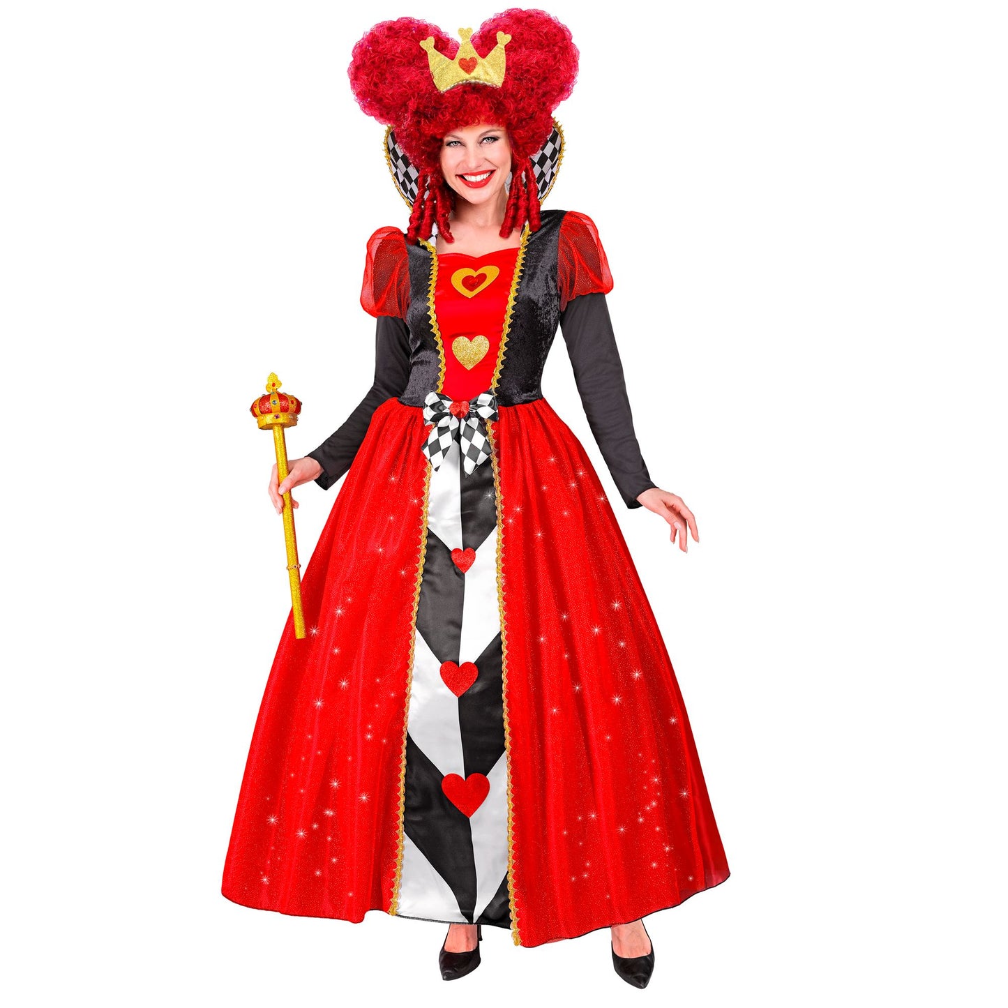 "KÖNIGIN DER HERZEN" (Kleid, Krone) – Vorderansicht