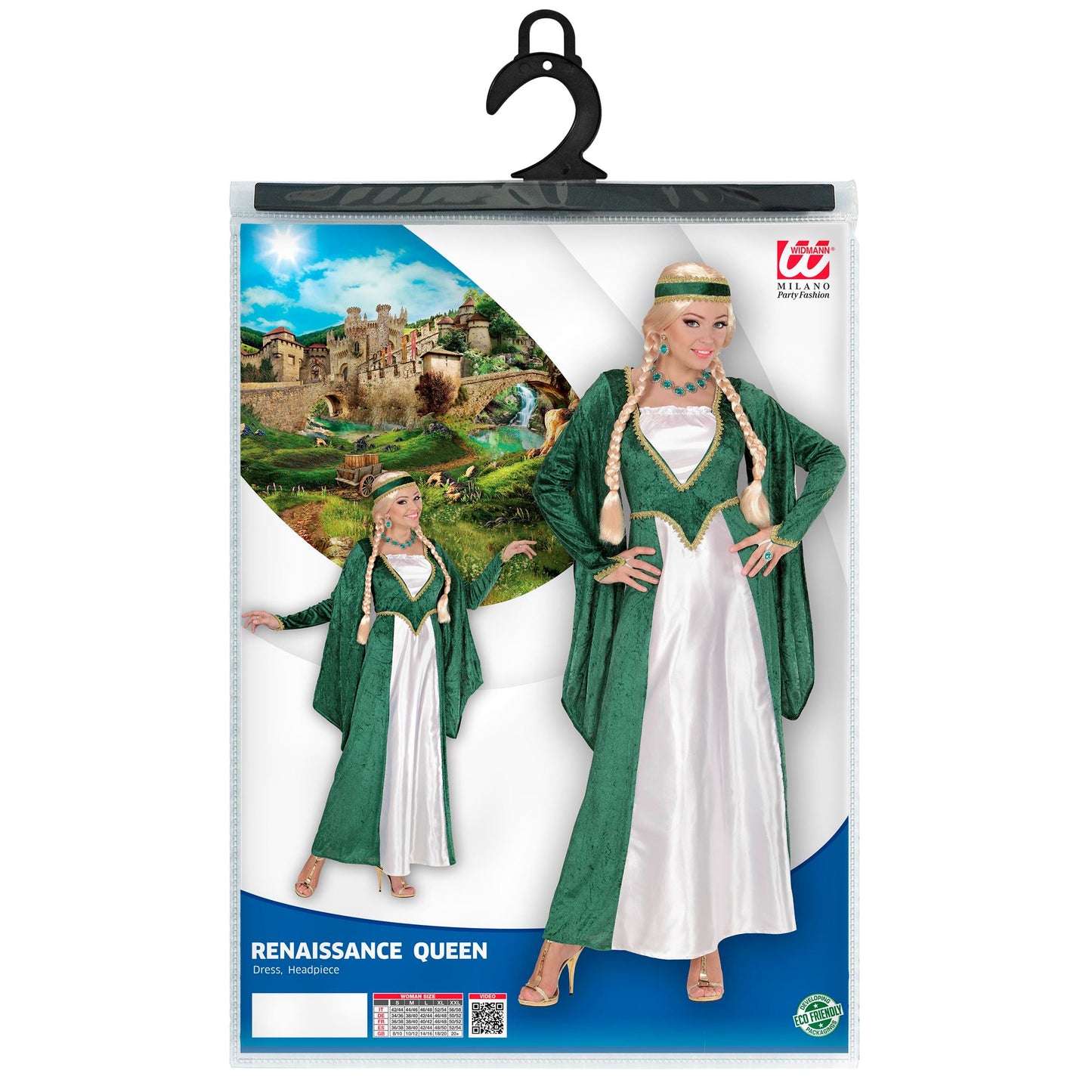 "KÖNIGIN DER RENAISSANCE" - Samt - grün (Kleid, Kopfbedeckung) – Ansicht 4
