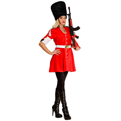 "KÖNIGLICHE WACHE" (Kleid, Gürtel,Hut) – Vorderansicht