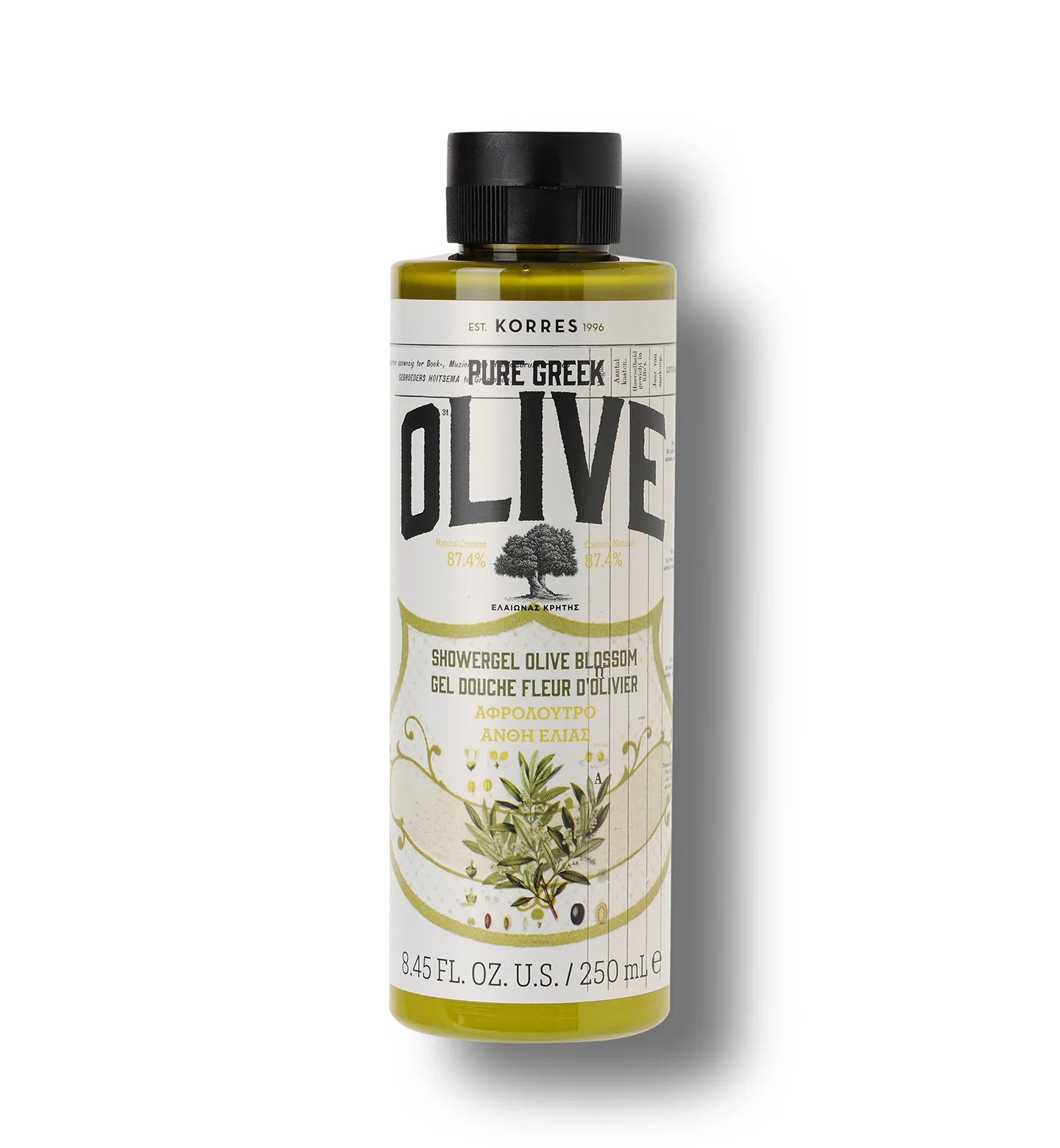 Korres, Pure Greek Olive, Nährend, Duschgel, Für alle Hauttypen, 250 ml