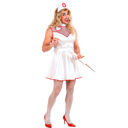 "KRANKENSCHWESTER" (Kleid, Gürtel, Haube) – Vorderansicht