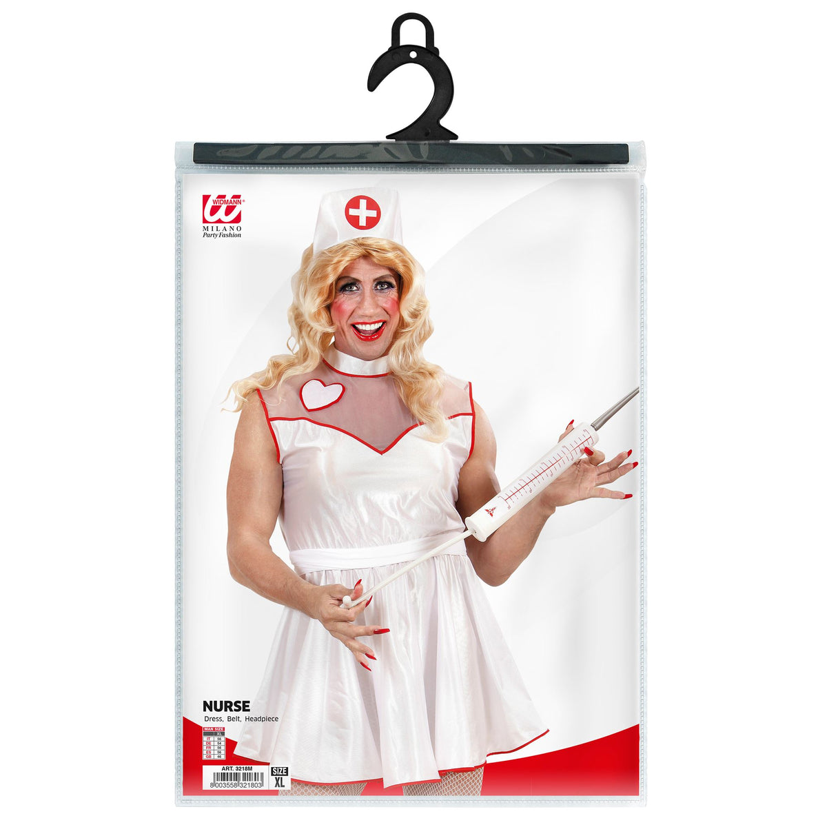 "KRANKENSCHWESTER" (Kleid, Gürtel, Haube) – Detailansicht