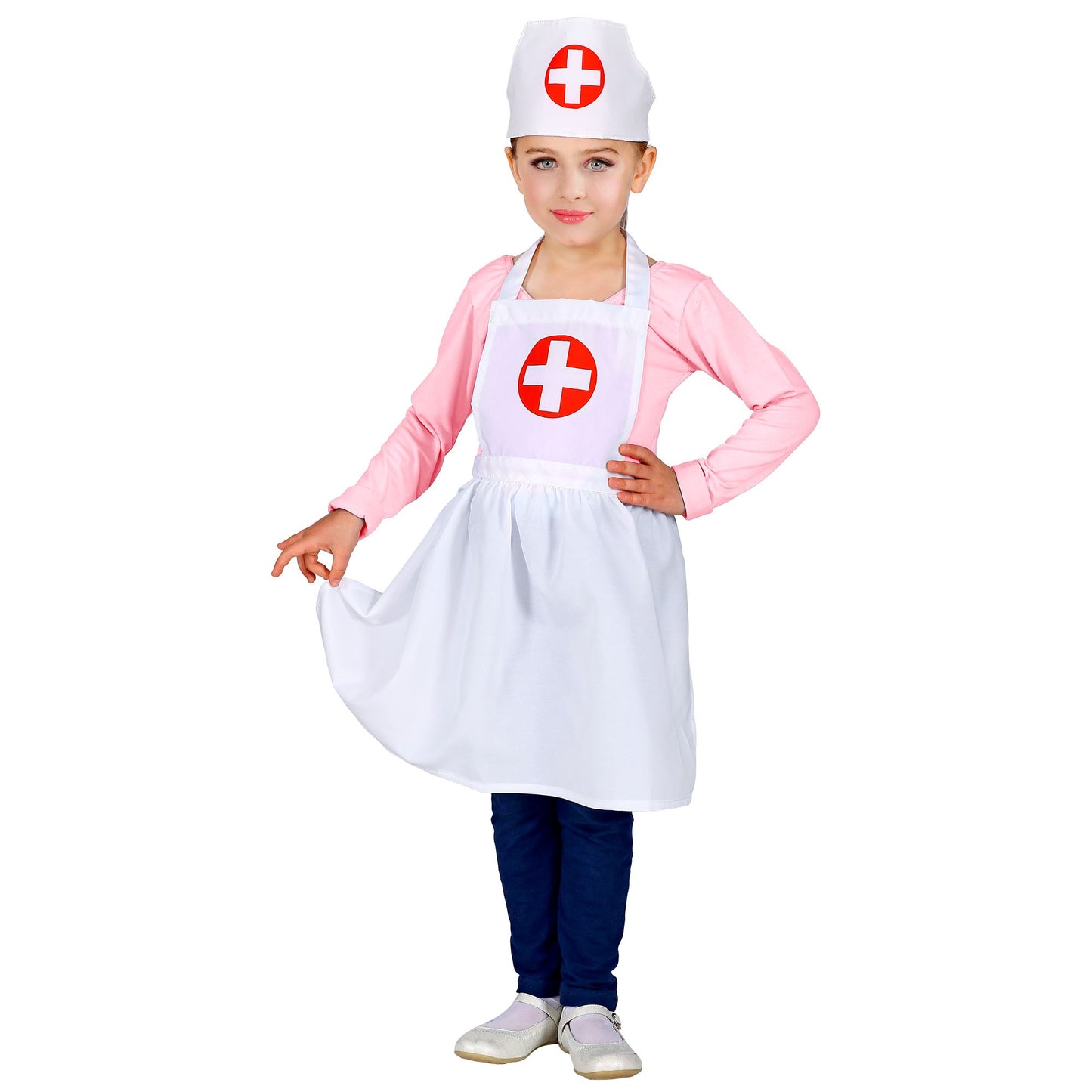 "KRANKENSCHWESTER" (Schürze, Haube) Kindergröße 113 cm - 3-5 Jahre – Ansicht 3