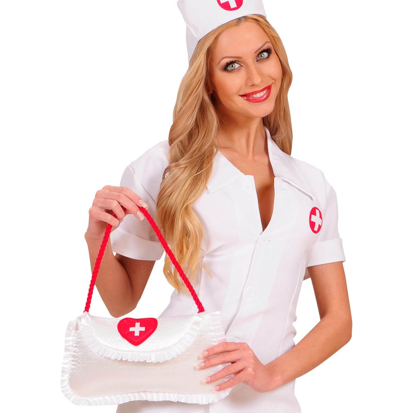 "KRANKENSCHWESTERTASCHE" satin – Detailansicht