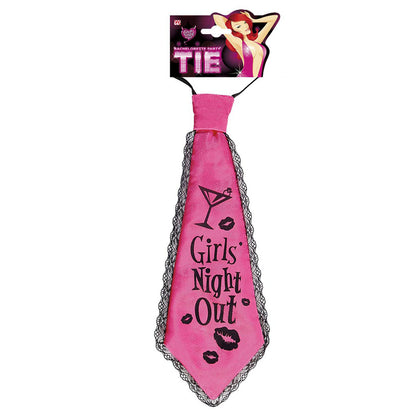 "KRAWATTE GIRLS NIGHT OUT" aus Satin mit Rand aus Spitze – Detailansicht