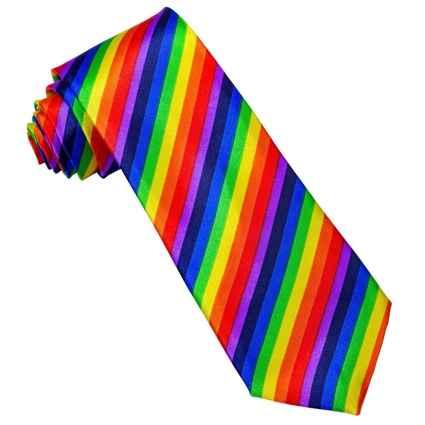 "KRAWATTE REGENBOGEN" aus Satin – Vorderansicht