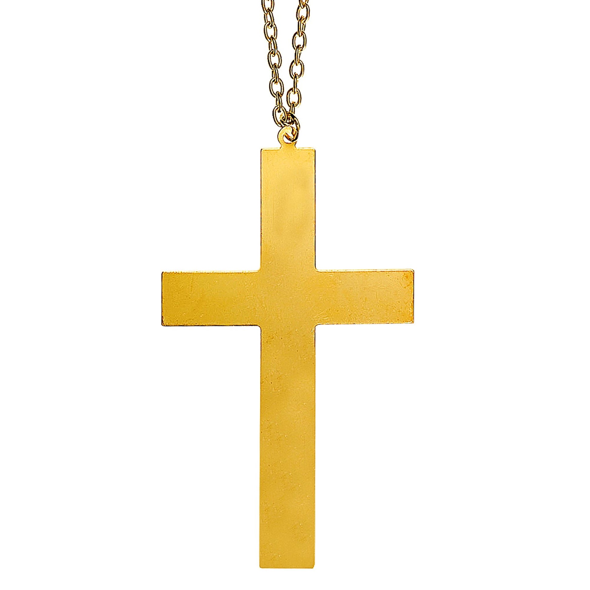 "KREUZKETTE GOLD" 10,5 cm – Vorderansicht