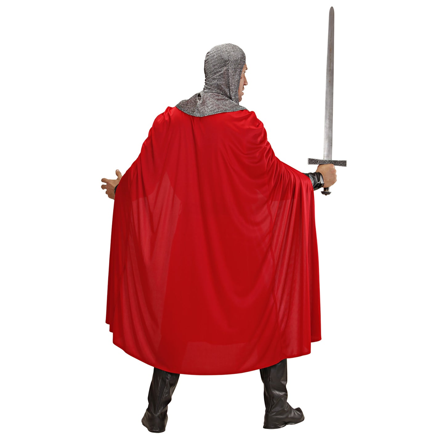 "KREUZRITTER" (langer Kasack, Hose, Gürtel, Armbänder, Helm, Stiefelüberzieher, Umhang) – Ansicht 3