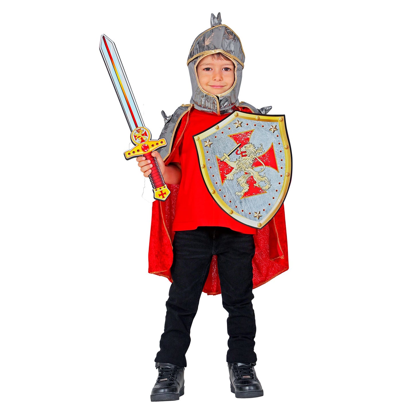 "KREUZRITTER SCHWERT & SCHILD" aus weichem Schaumstoff - Schwert 52 cm, Schild 28 x 36 cm – Ansicht 4
