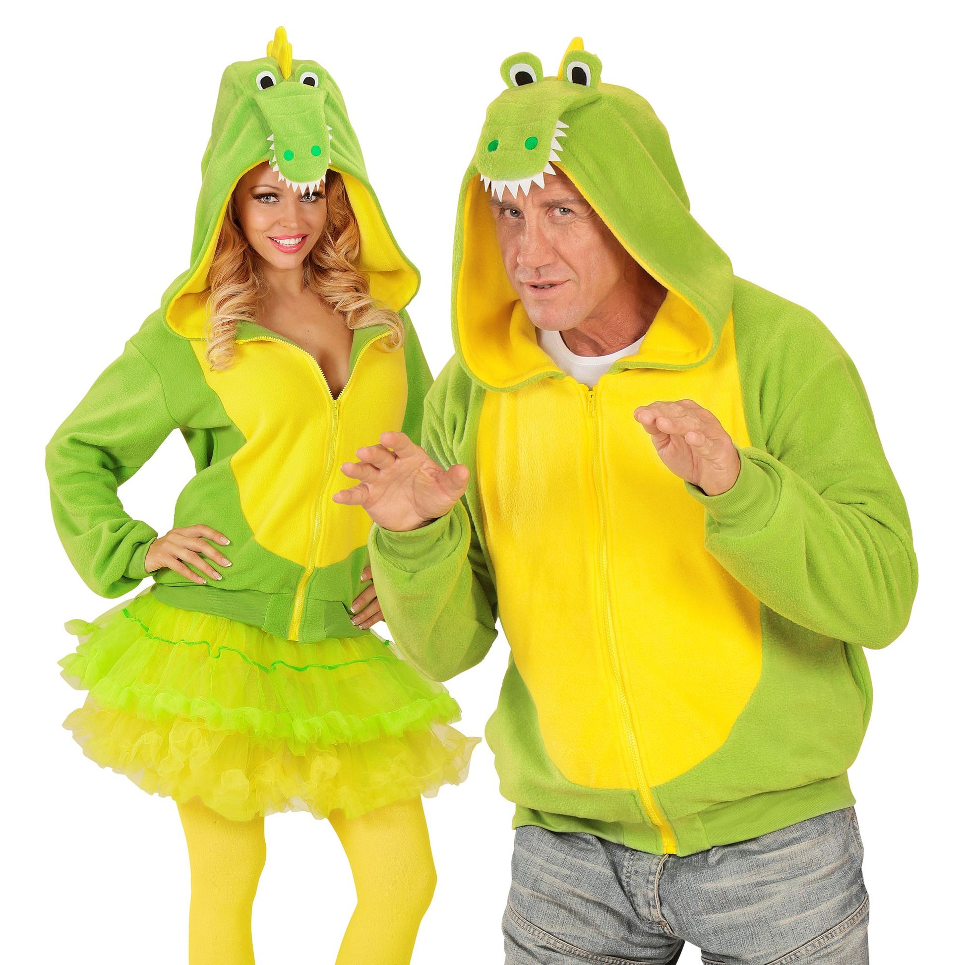 "KROKODIL" (Fleecejacke mit Kapuze) – Vorderansicht