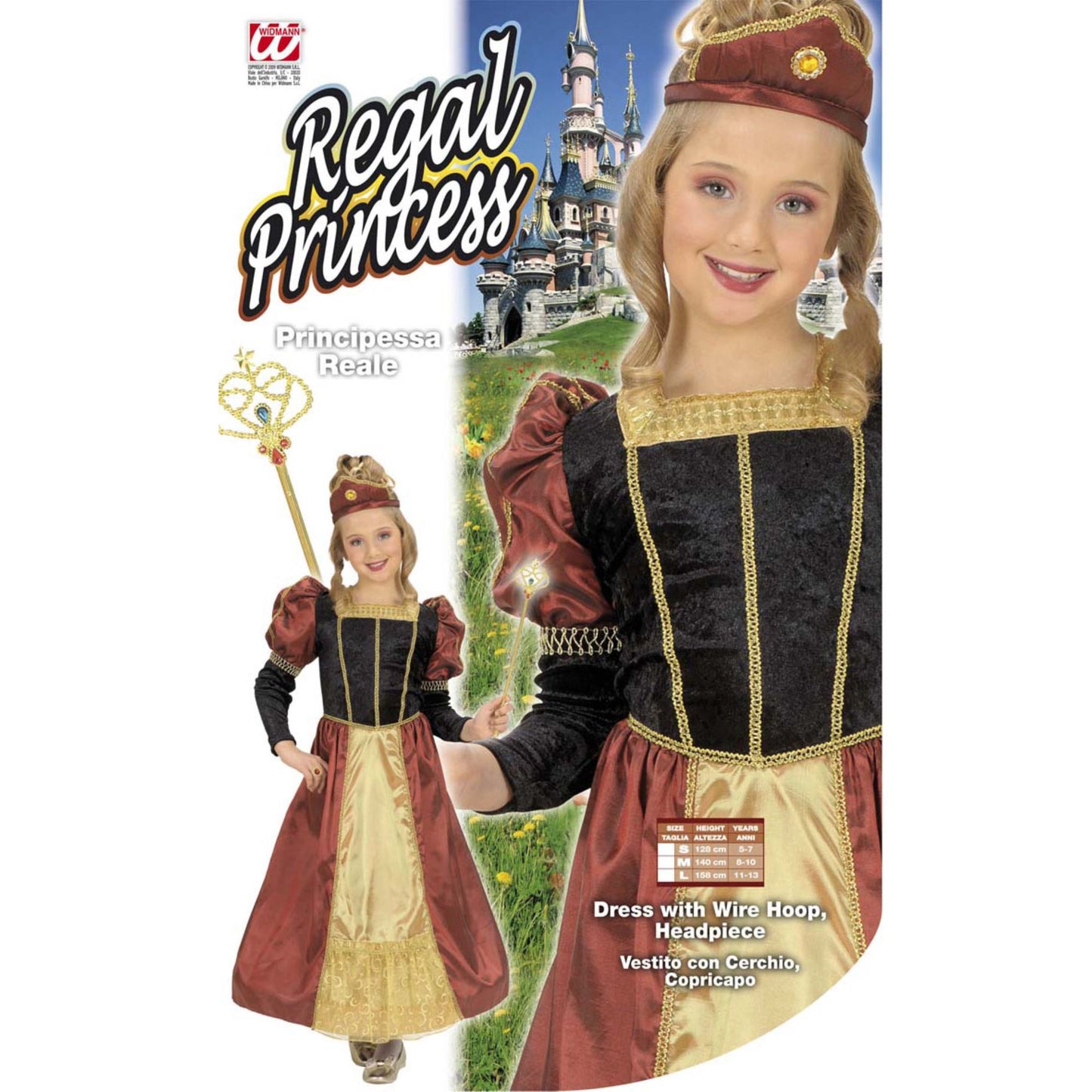 "KRONPRINZESSIN" (Kleid mit Reifrock, Kopfbedeckung) – Detailansicht