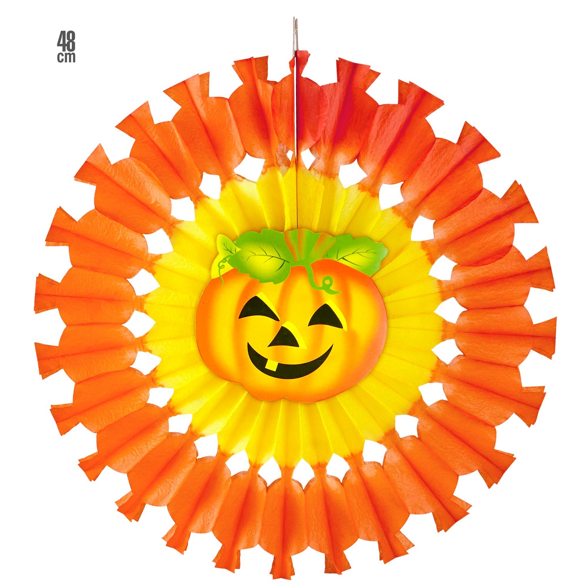 "KÜRBIS PAPIERFÄCHER" 48 cm – Vorderansicht