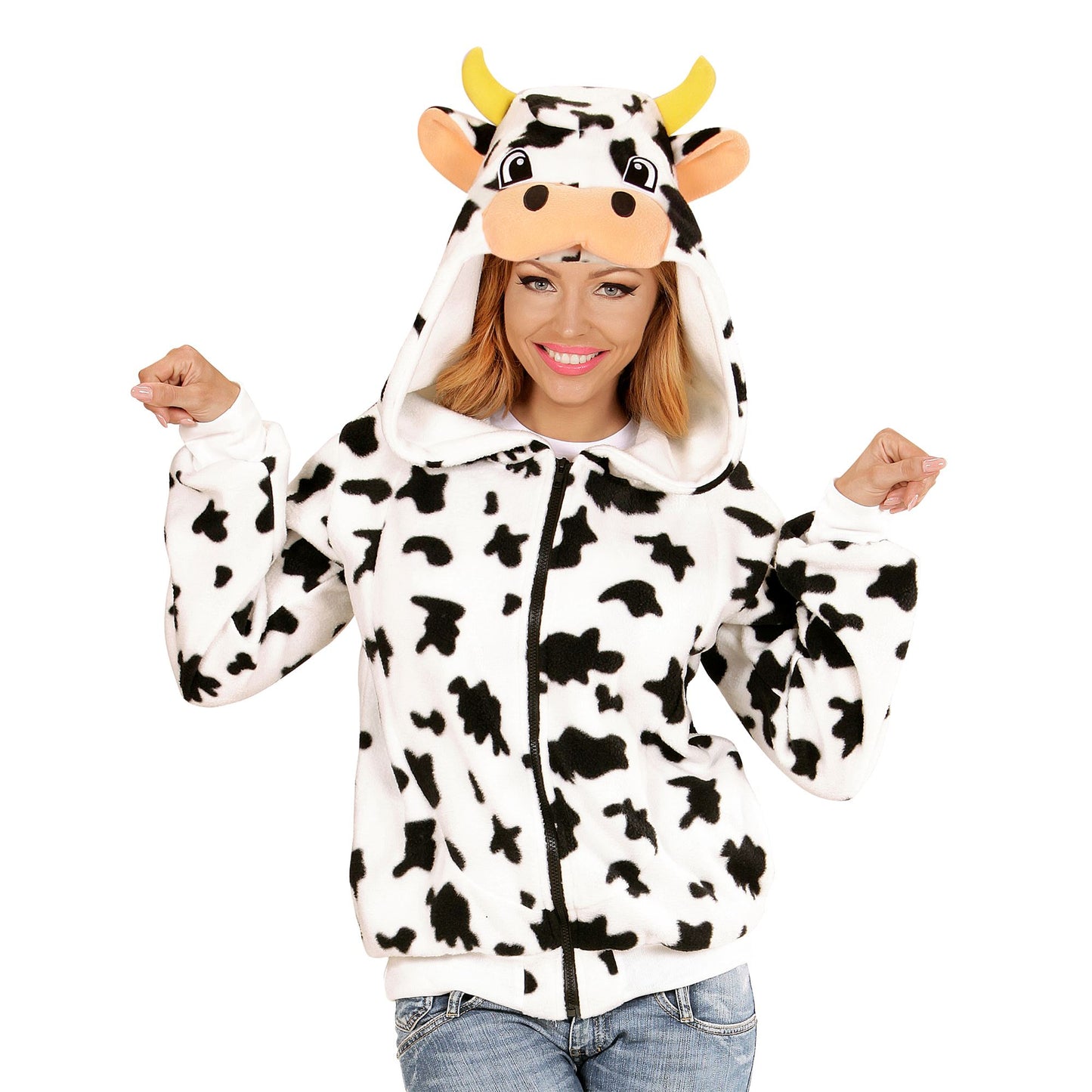 "KUH" (Fleecejacke mit Kapuze) – Ansicht 3