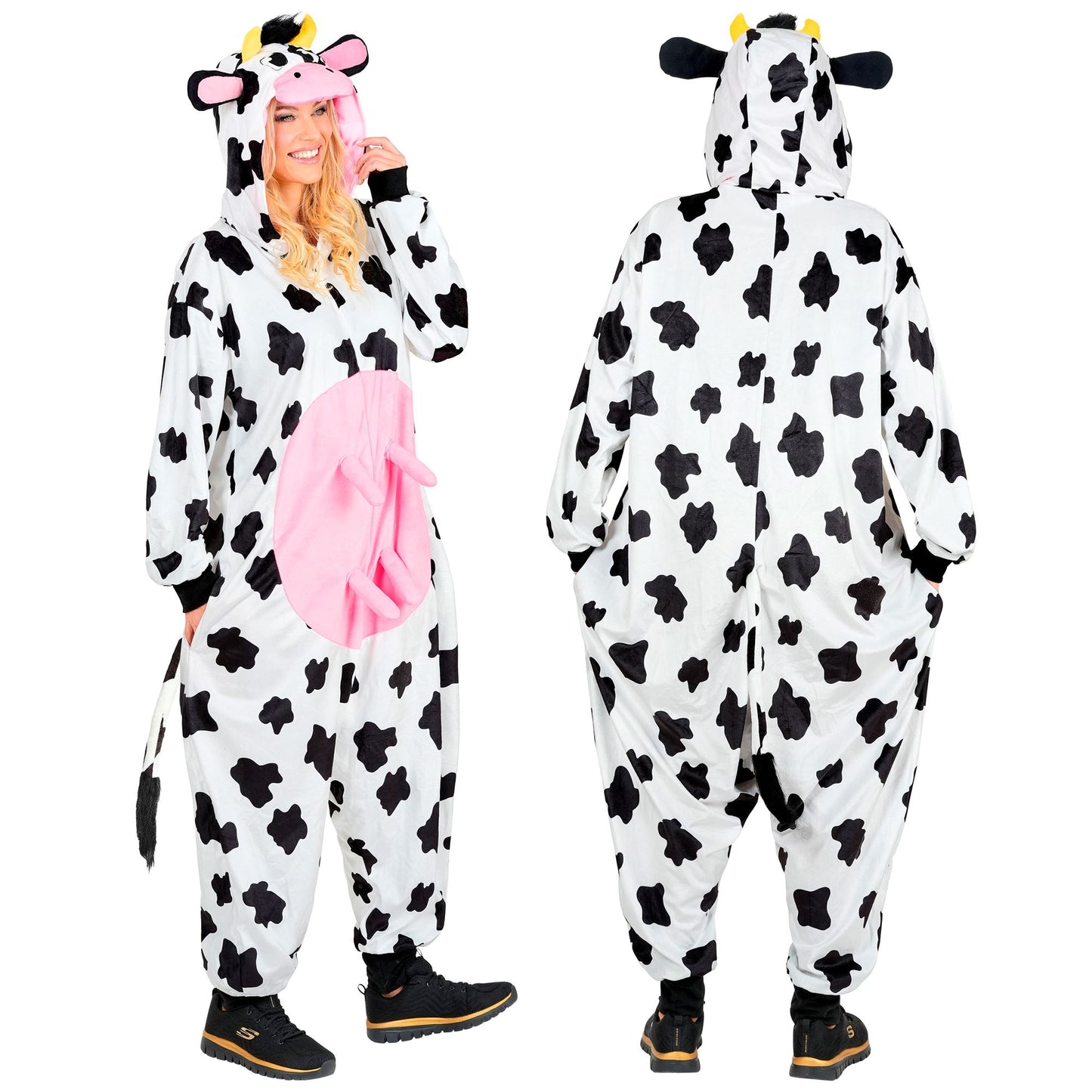 "KUH ONESIE PLÜSCHKOSTÜM" (Overall mit Kapuze) – Detailansicht