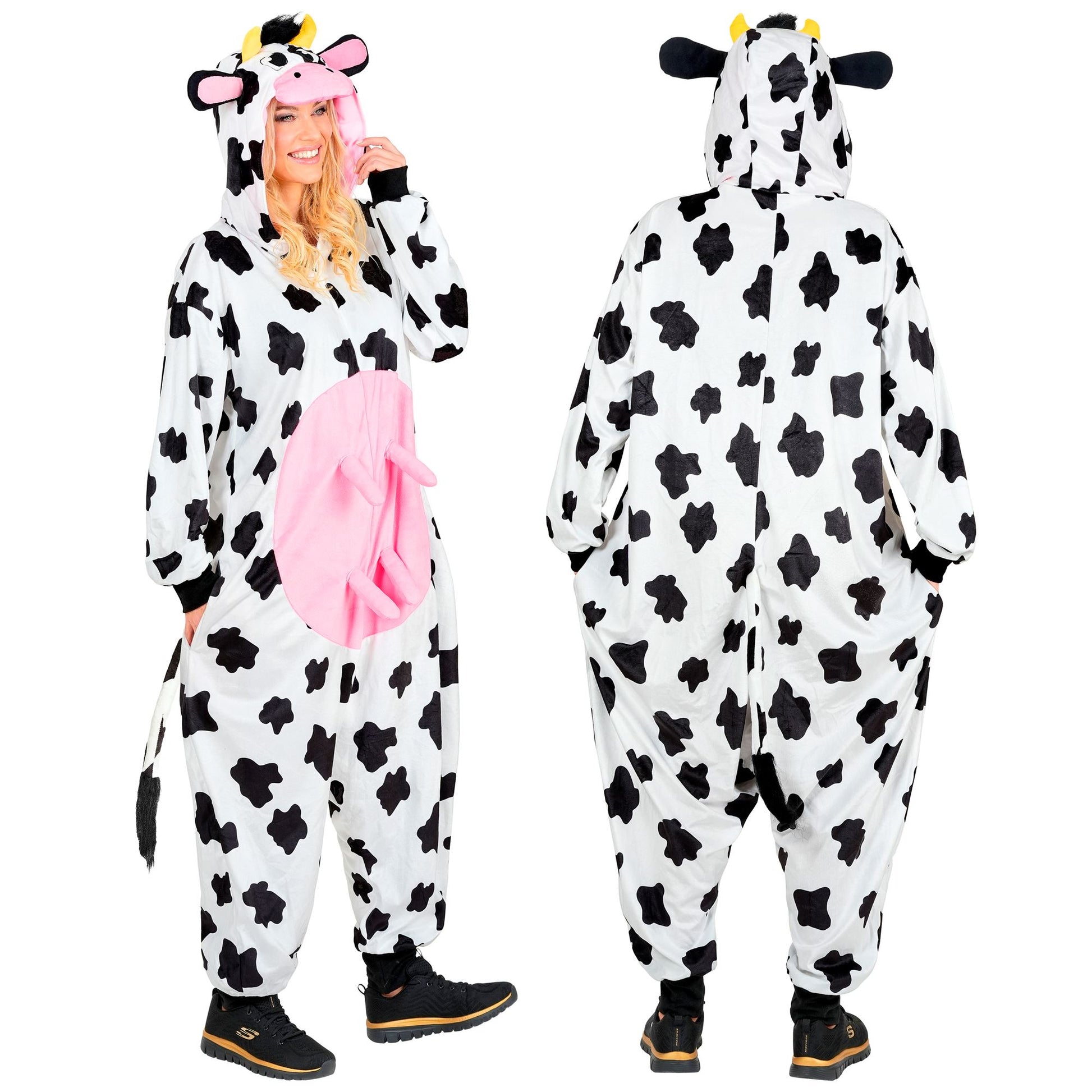 "KUH ONESIE PLÜSCHKOSTÜM" (Overall mit Kapuze) – Detailansicht
