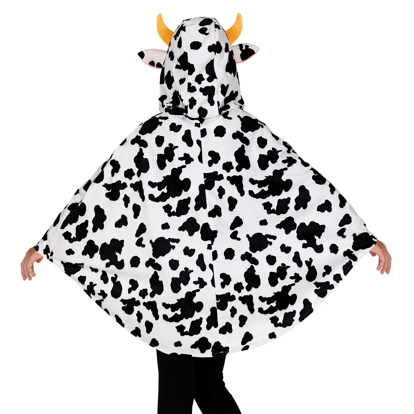 "KUH" (Poncho mit Kapuze) – Detailansicht