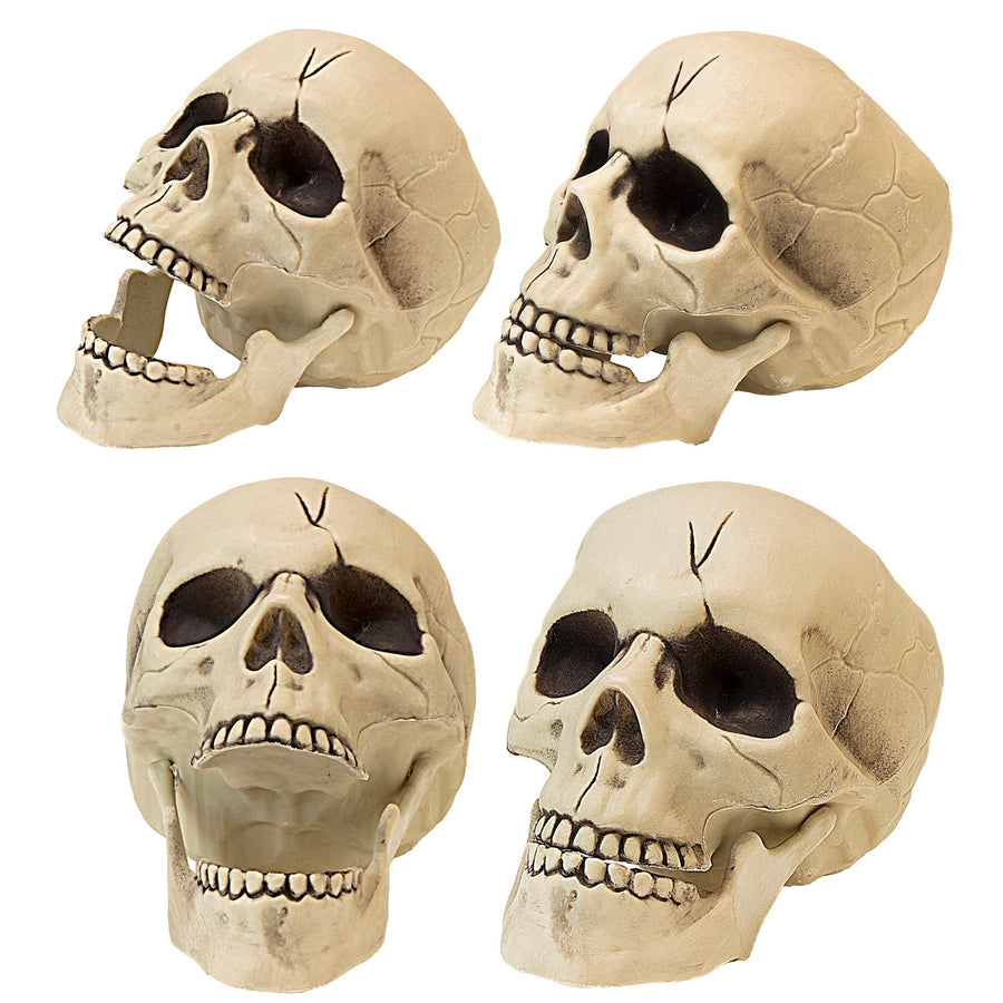 "KUNSTSTOFF TOTENKOPF MIT BEWEGLICHEM GEBISS" 21 cm – Detailansicht
