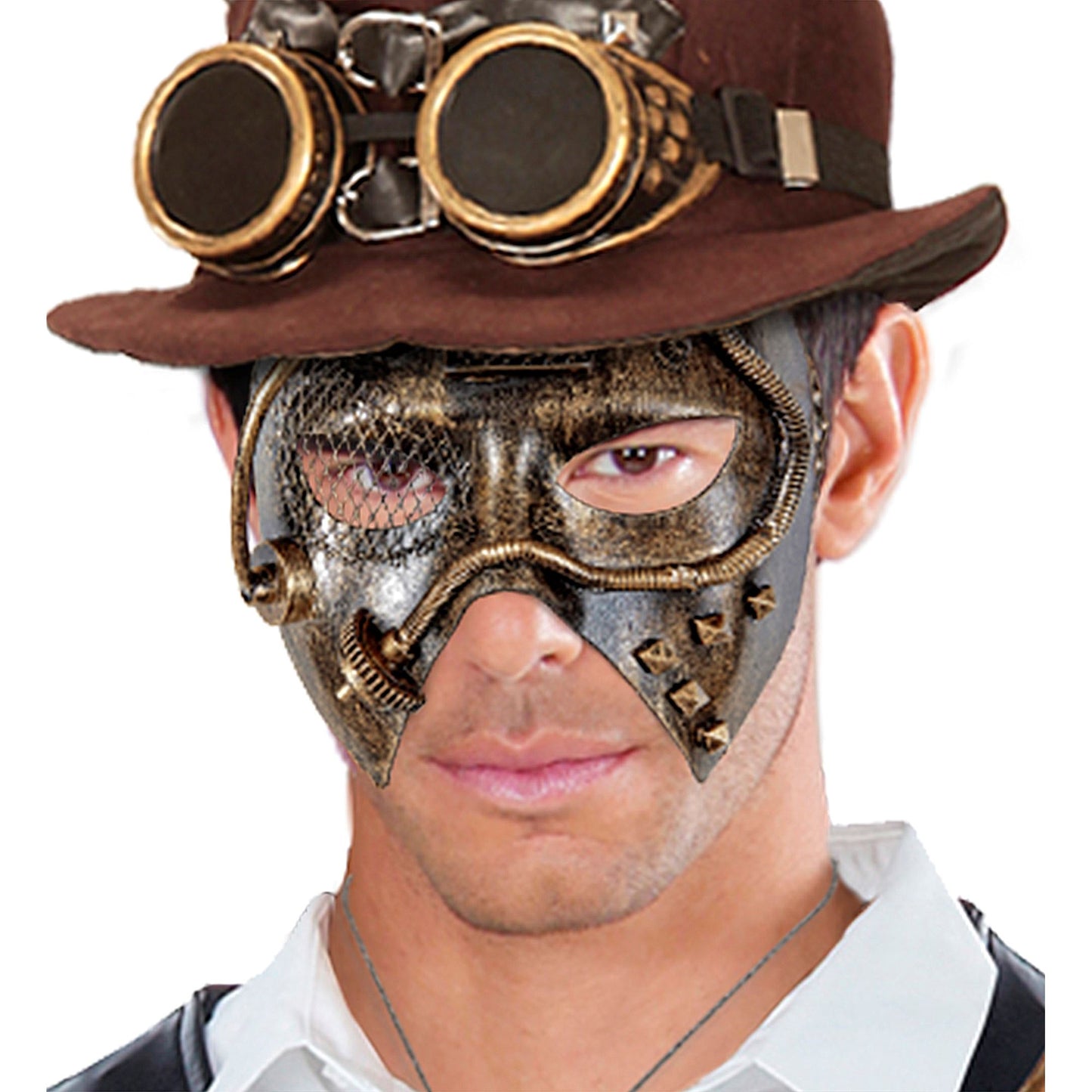 "KUPFERFARBENE STEAMPUNK MASKE" – Ansicht 4