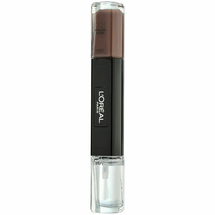 L`Oreal Paris L'Oreal Paris, Infallible, Gel-Effekt, Nagellack 2-in-1, 003, Zeitloses Taupe, 2 x, 5 ml Regular