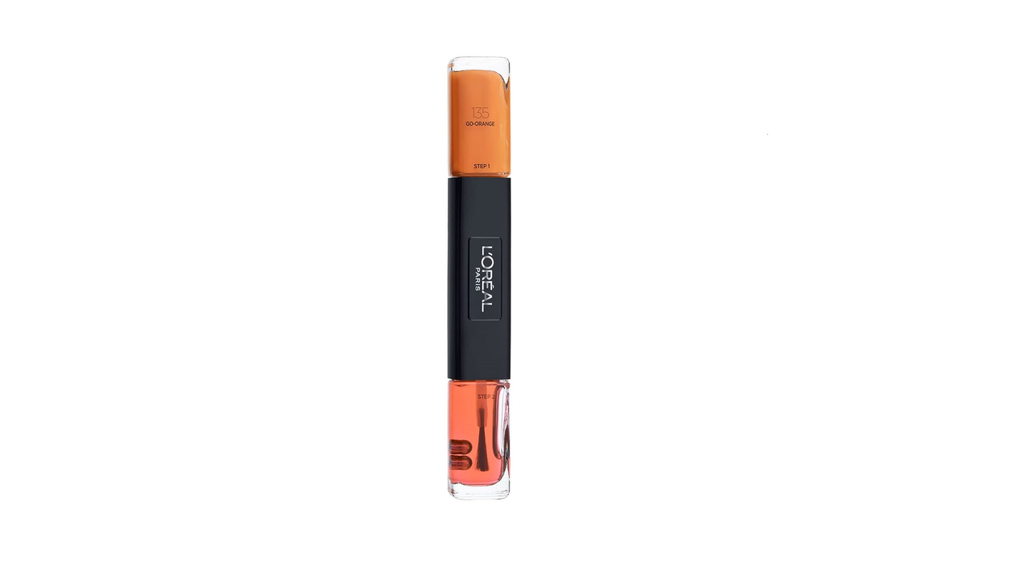 L'Oreal Paris, Infallible, Gel-Effekt, Nagellack 2-in-1, 135, Geh-Orange, 2 x, 5 ml