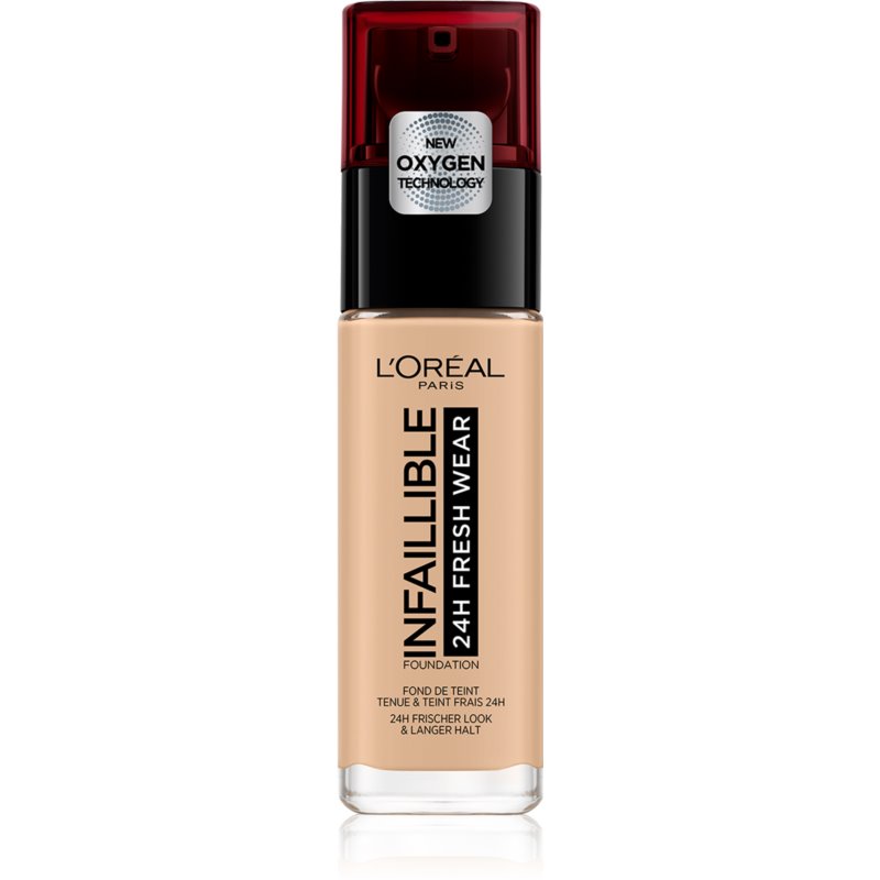 L`Oreal Paris L'Oreal Paris, Infallible, Flüssige Grundierung, 125 Natürliche Rose, SPF 25, 30 ml Regular