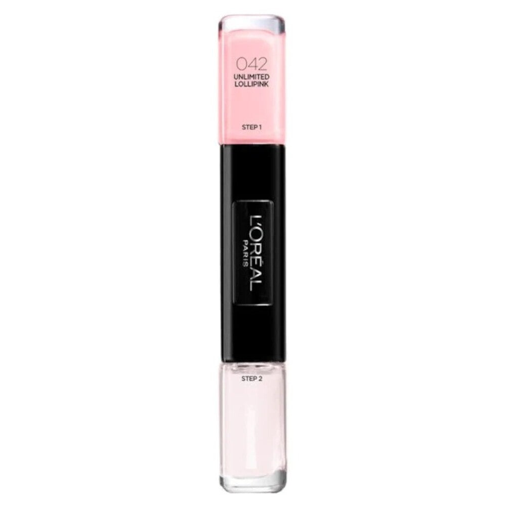 L`Oreal Paris L'Oreal Paris, Infallible, Nagellack 2-in-1, 042, Unbegrenzter Lollpink, 2 x, 5 ml Regular