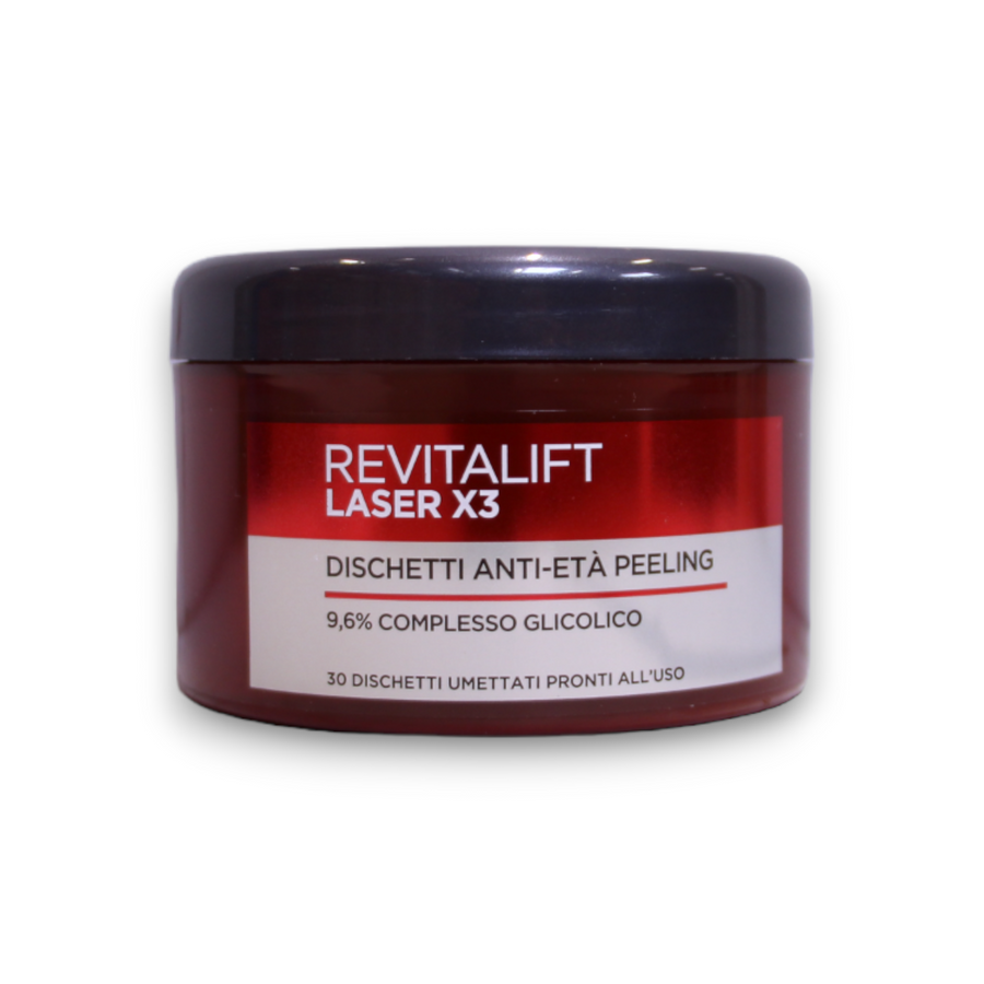 L`Oreal Paris L'Oreal Paris, Revitalift Laser X3, Glykolsäure, Anti-Aging, Peel-Off Pads, 30 stk Regular