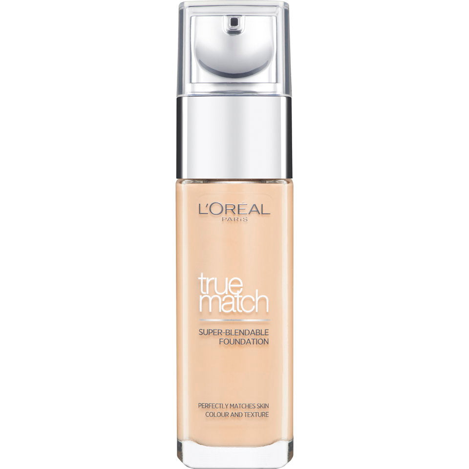 L`Oreal Paris L'Oreal Paris, True Match Super-Blendable, Hyaluronsäure, Flüssige Grundierung, 3D3W, Goldbeige, 30 ml Regular