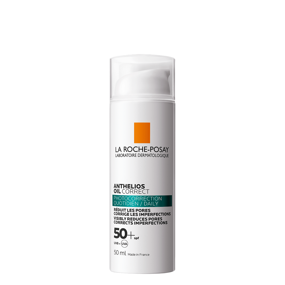La Roche-Posay, Anthelios Oil Correct, Corrects Imperfections, Gel-Creme, SPF 50+, 50 ml