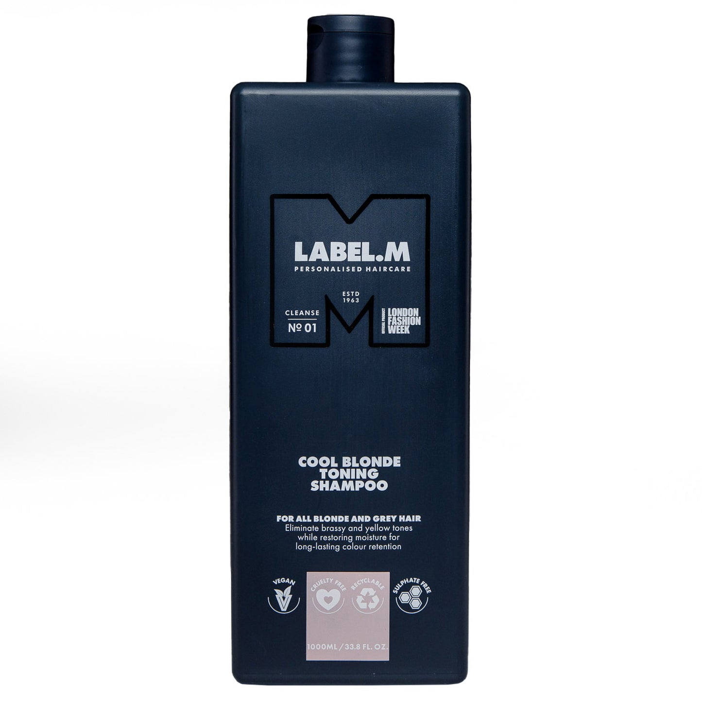 Label.M, Cool Blonde, Haarshampoo, Zur Neutralisierung von Gelbtönen, 1000 ml