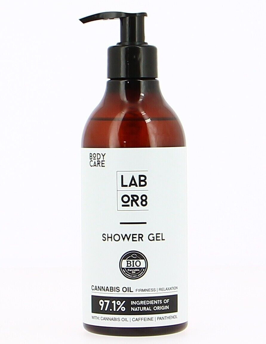 LABOR8, Hemp, Natürliche Inhaltsstoffe, Hydrating & Moisturising, Duschgel, Körper, Alle Hauttypen, 380 ml