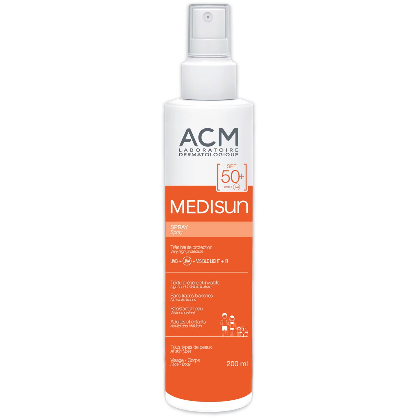Laboratoire ACM, Medisun, Moisturizing, Sunscreen Spray, SPF 50+, 200 ml