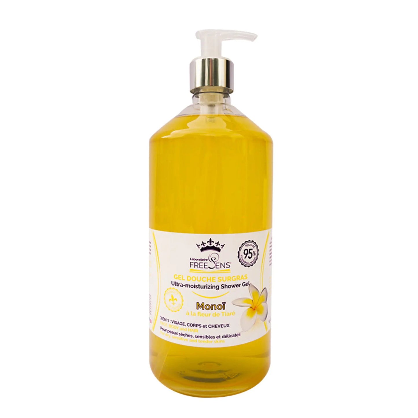 Laboratoire Freesens, Freesens, Monoi, Duschgel & Shampoo 2-in-1, 1000 ml
