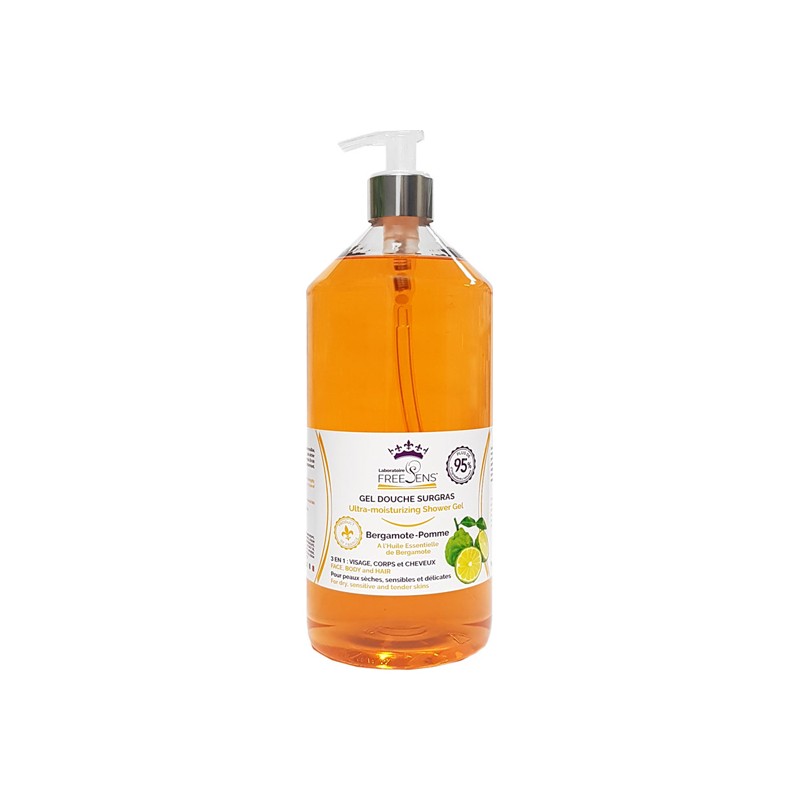 Laboratoire Freesens, Freesens, Duschgel & Shampoo 2-in-1, Bergamottee, 1000 ml