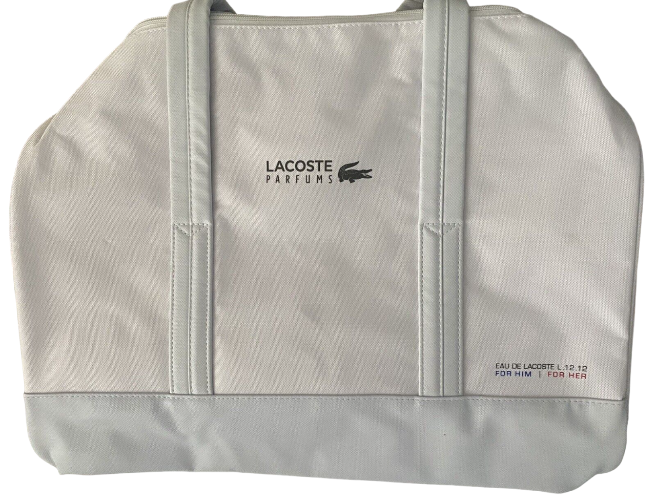 Lacoste Lacoste, Eau de Lacoste L.12.12, Polyester, Textiltasche, Wochenendtasche, Weiß, Unisex, 16 x 10 x 10 zoll Regular