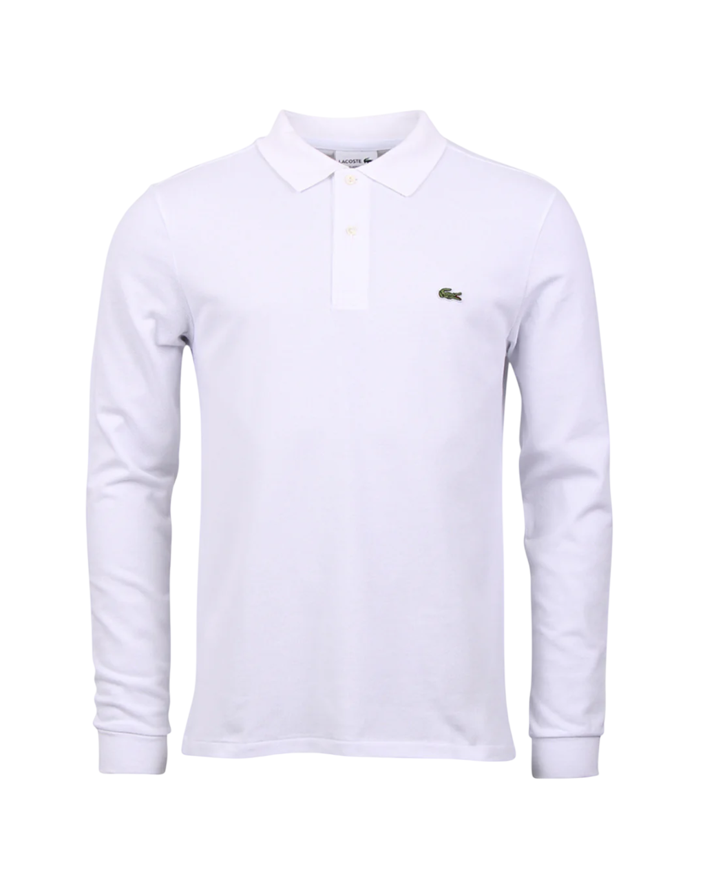 Lacoste, Classic Fit, Langarm, Herren Textil-T-Shirt, Weiß, L1312-00 001, Größe L